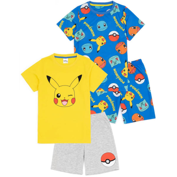 Pokemon Kids Face Short Pyjama Set (Pack of 2) (7-8 Years)