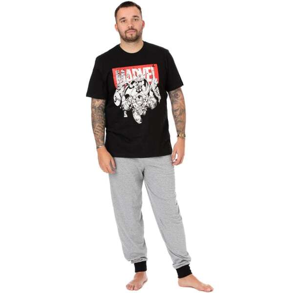 Marvel Mens Superhero Pyjama Set (XL)