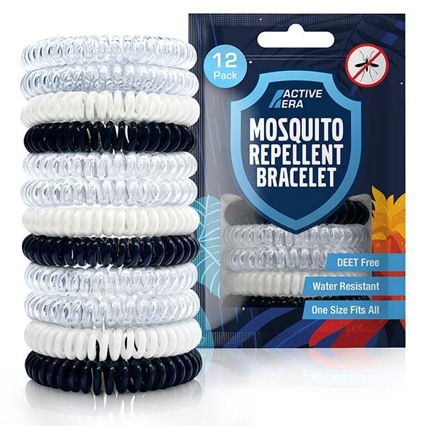 Active Era Mosquito Repellent Bands - 12 Pack with 3 Colours