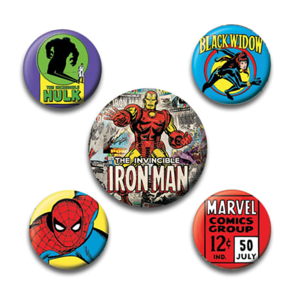 Marvel Iron Man Badge Set (Pack of 5)