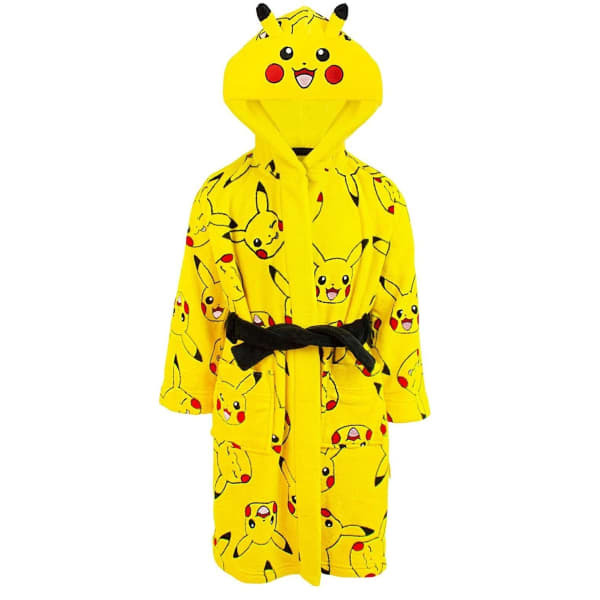 Pokemon Kids Pikachu Faces Dressing Gown (13-14 Years)