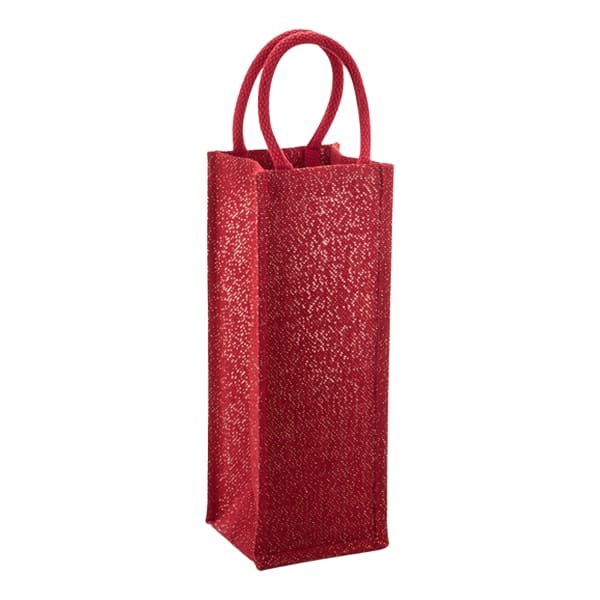 Westford Mill Metallic Shimmer Jute Bottle Gift Bag