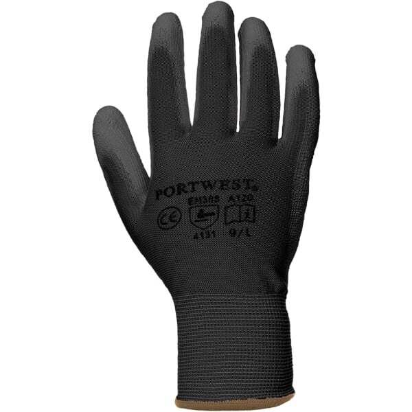 Portwest PU Palm Coated Gloves (A120) / Workwear (L)