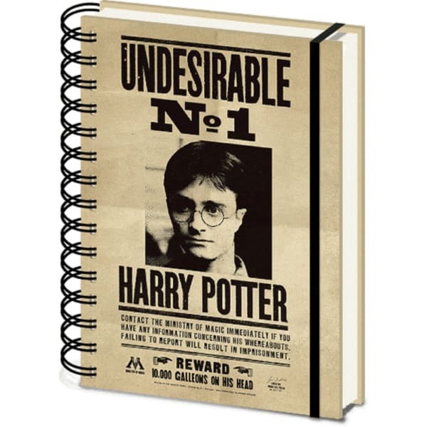 Harry Potter Wanted Poster A5 Wirebound Notebook