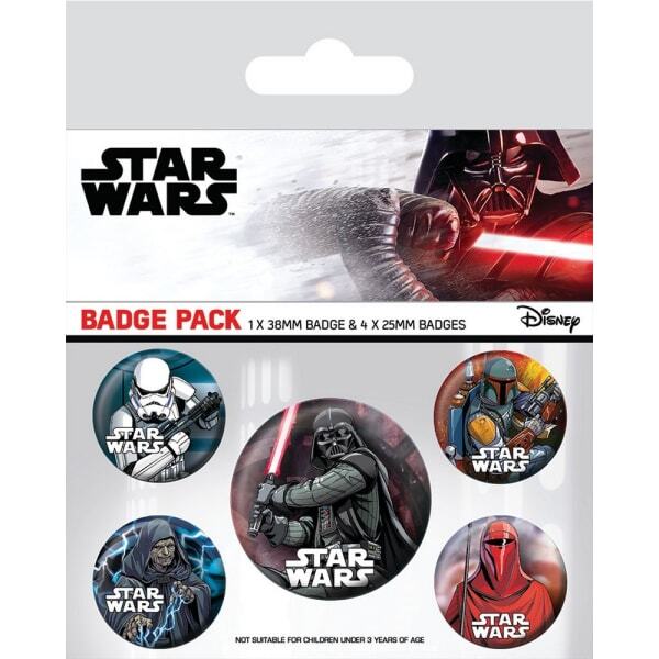 Star Wars Dark Side Badge Set (Pack of 5)