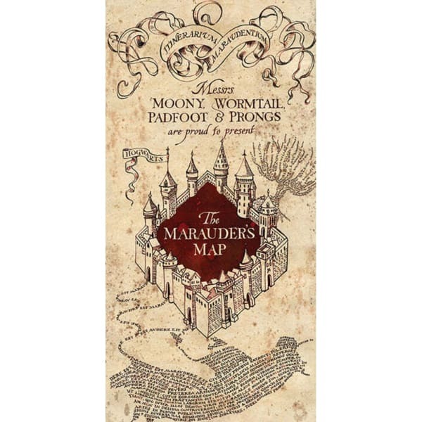 Harry Potter Marauders Map Canvas Print (100cm x 50cm)