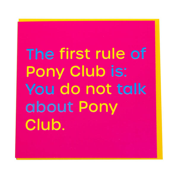 Gubblecote Pony Club Card