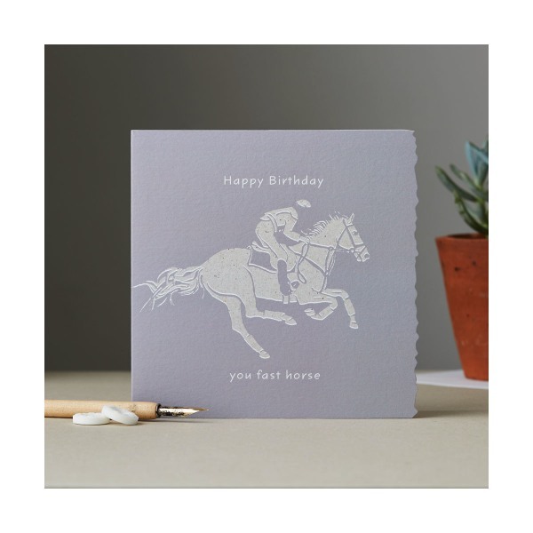 Deckled Edge Colour Block Pony Card