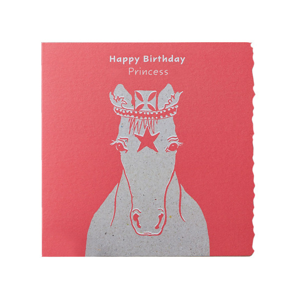 Deckled Edge Colour Block Pony Card