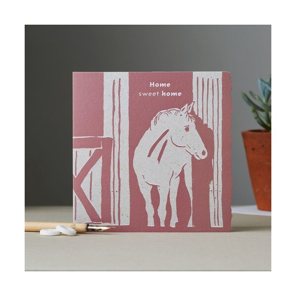 Deckled Edge Colour Block Pony Card