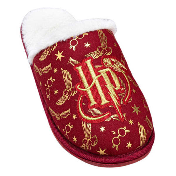 Harry Potter Womens Gold Foil Slippers (5-6)