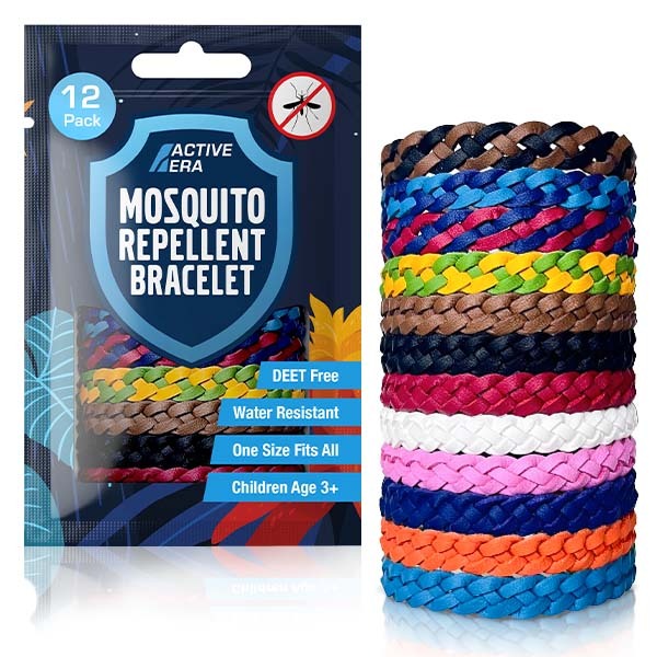 Active Era PU Leather Mosquito Repellent Bands - 12 Pack