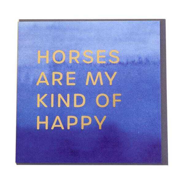 Gubblecote Horses My Kind Of Happy Foiled Card