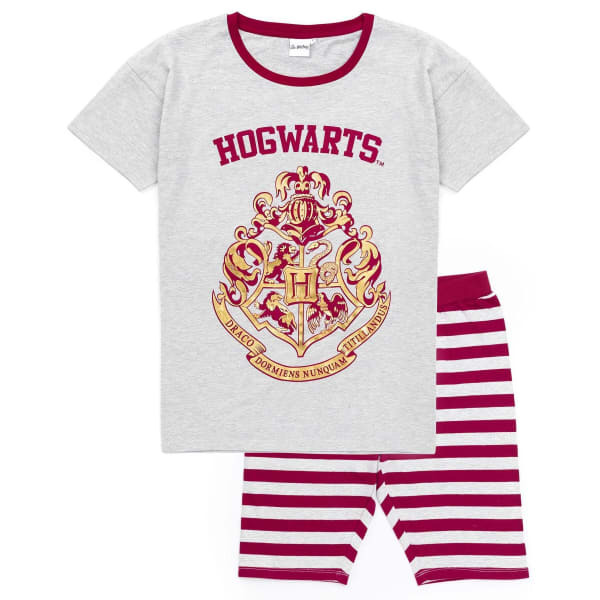 Harry Potter Womens Hogwarts Crest Short Pyjama Set (XS)