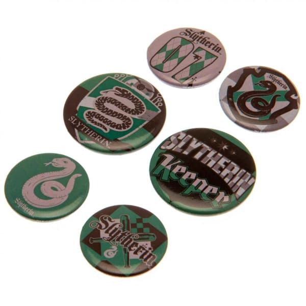 Harry Potter Slytherin Badge Set (Pack of 6)