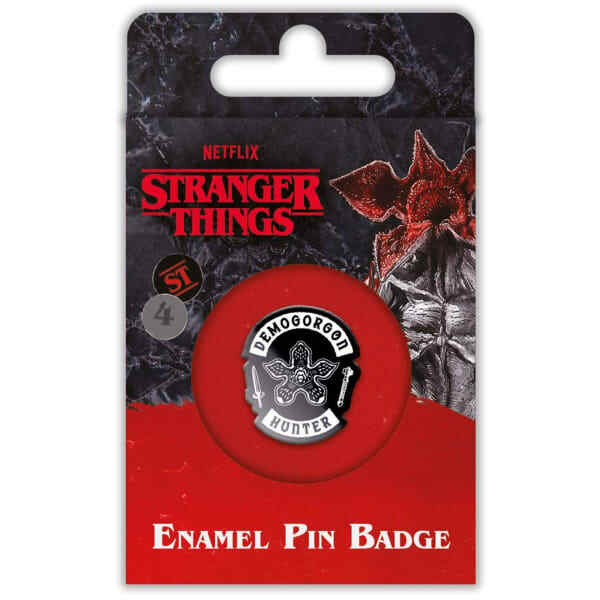 Stranger Things Demogorgon Hunter Enamel Badge