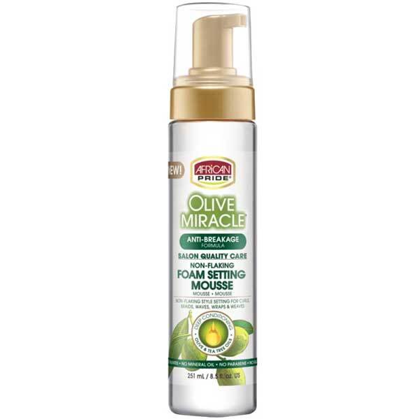 African Pride Olive Anti Breakage Foam Setting Mousse