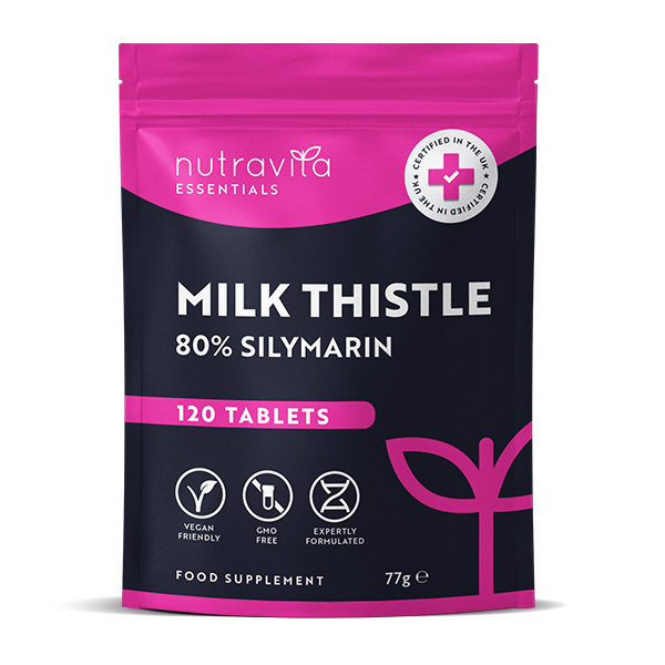 Nutravita Milk Thistle 80% Silymarin - 120 Vegan Tablets