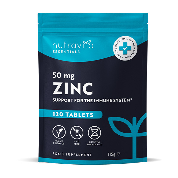 Nutravita Zinc 50mg - 120 Vegan Tablets