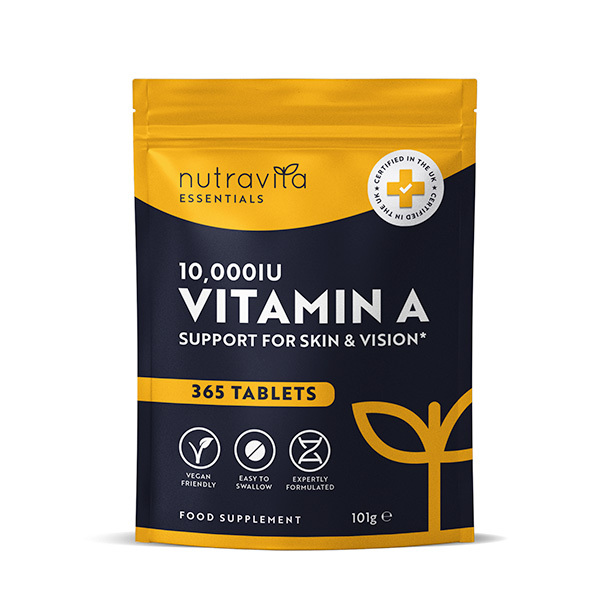 Nutravita Vitamin A 10,000 IU - 365 Vegan Tablets