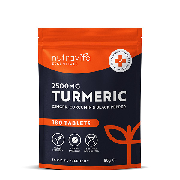 Nutravita Turmeric 2500mg - 180 Vegan Tablets