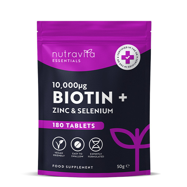 Nutravita Biotin 10,000mcg w/ Zinc & Selenium - 180 Tablets