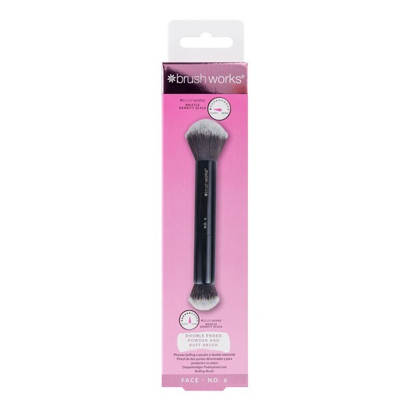 Brushworks No. 6 Double Ended Powder and Buff Brush