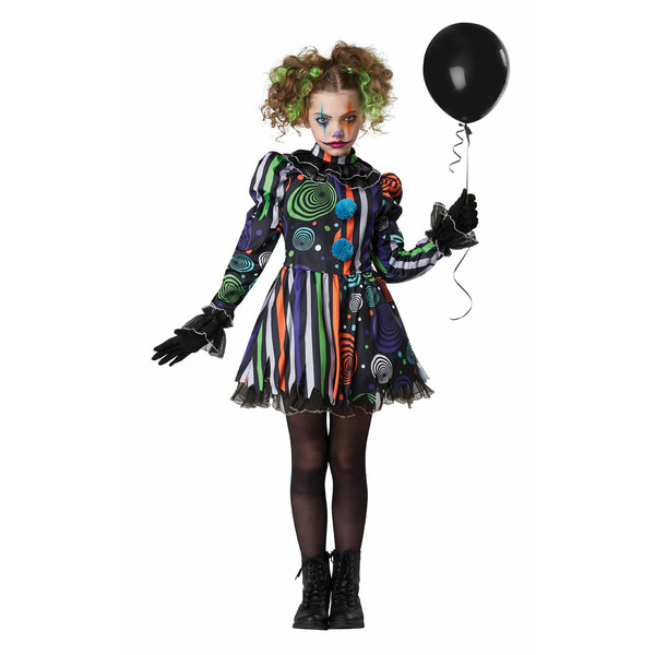 California Costumes Kids Neon Nightmare Clown Age 12-14