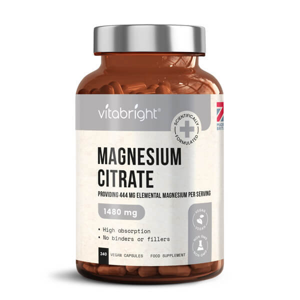 VitaBright High Strength Magnesium Citrate Capsules 1480mg