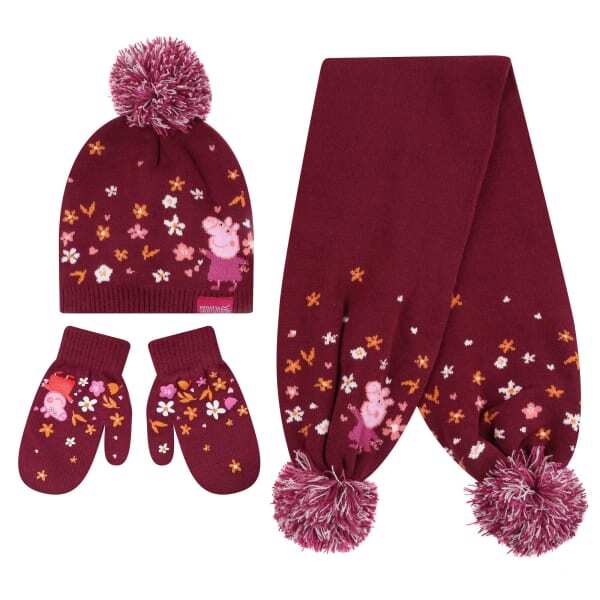 Regatta Pom Pom Peppa Pig Hat Gloves & Scarf Set (4-6 Years)