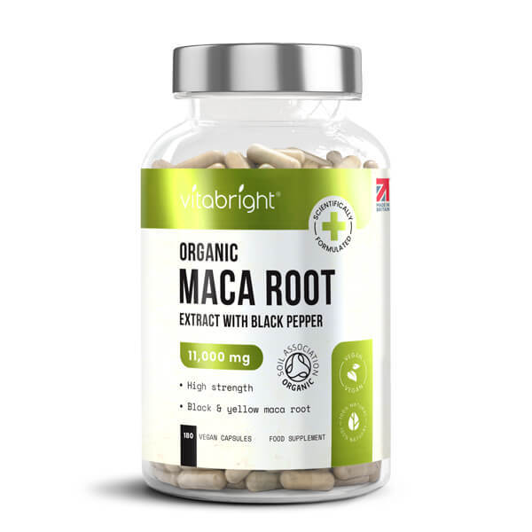 VitaBright 180 High Strength Organic Maca Root Capsules