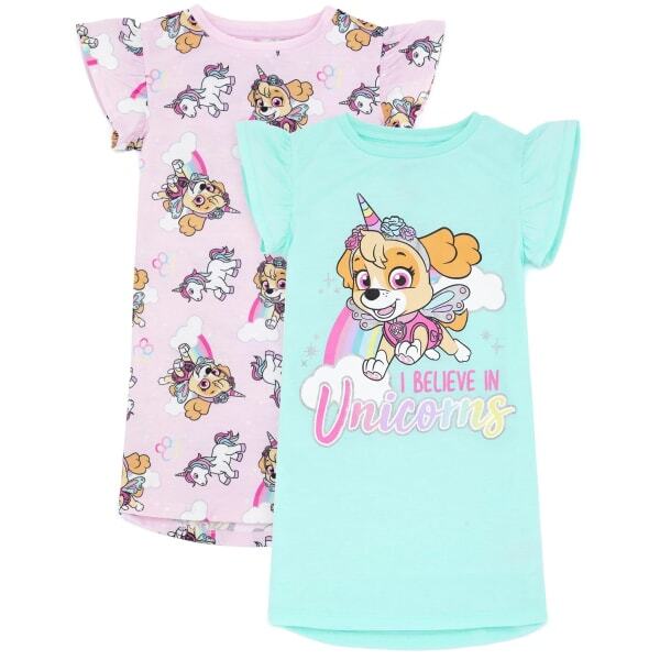 Paw Patrol Girls Unicorn Nightie (Pack of 2) (5-6 Years)