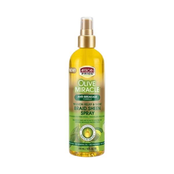 African Pride Olive Miracle Anti-Breakage Braid Sheen Spray