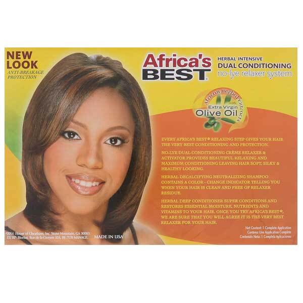 Africas Best No Lye Dual Conditioning Relaxer System