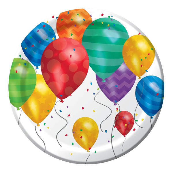 Creative Party Balloons Disposable Plates (Pack of 8)