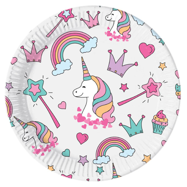 Einhorn Magic Unicorn Party Plates (Pack of 8)