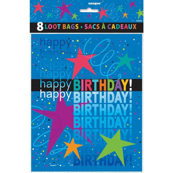 Unique Party Cosmic Birthday Party Bags (Pack of 8)