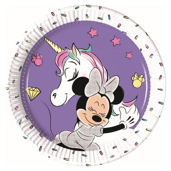 Disney Unicorn Minnie Mouse Disposable Plates