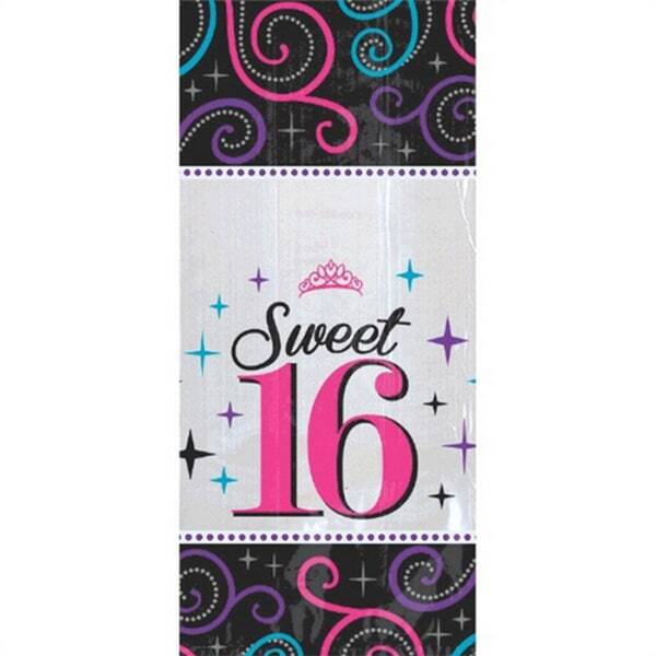 Amscan Sweet 16 Celebration 20 Plastic Bags With Twist Ties