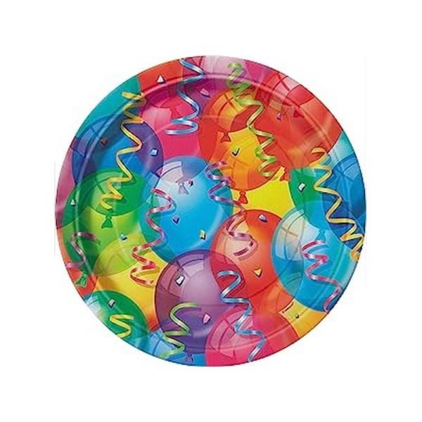 Unique Party Brilliant Balloons Party Plates (Pack of 8)