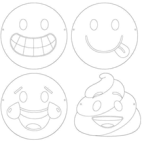 Emoji Party Mask (Pack of 72)