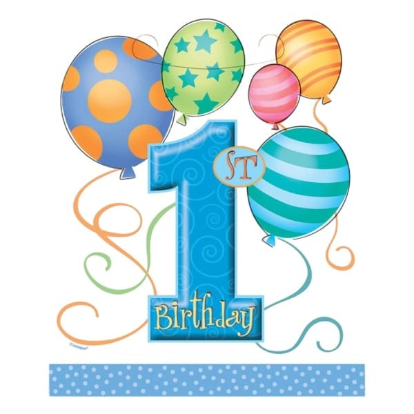 Unique Party Balloons 1st Birthday Party Bags (Pack of 8)