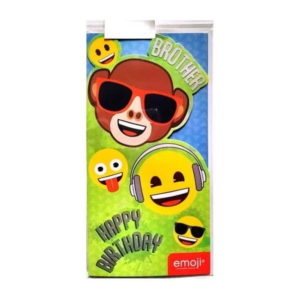 Emoji Brother Happy Birthday Card