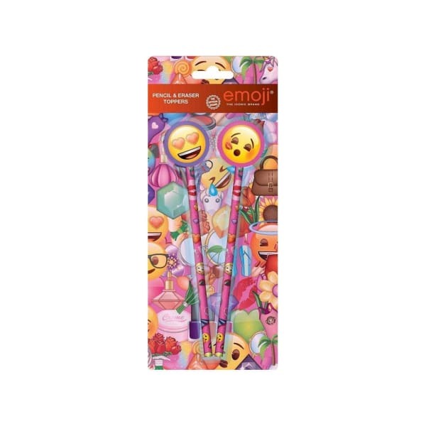 Emoji Pencil and Topper (Pack of 2)