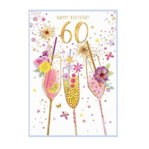 Simon Elvin Isabel Garden 60th Milestone Card (Pack of 6)