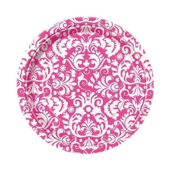 Unique Party Damask Party Plates (Pack of 8)