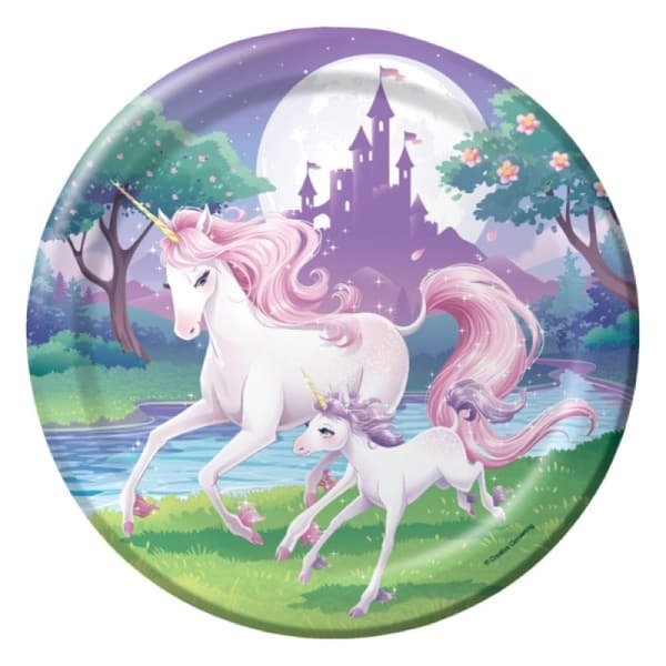 Creative Party Paper Unicorn Plate (Pack of 8)