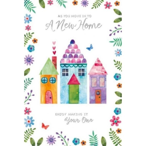 Simon Elvin New Home Floral Card (Pack of 6)