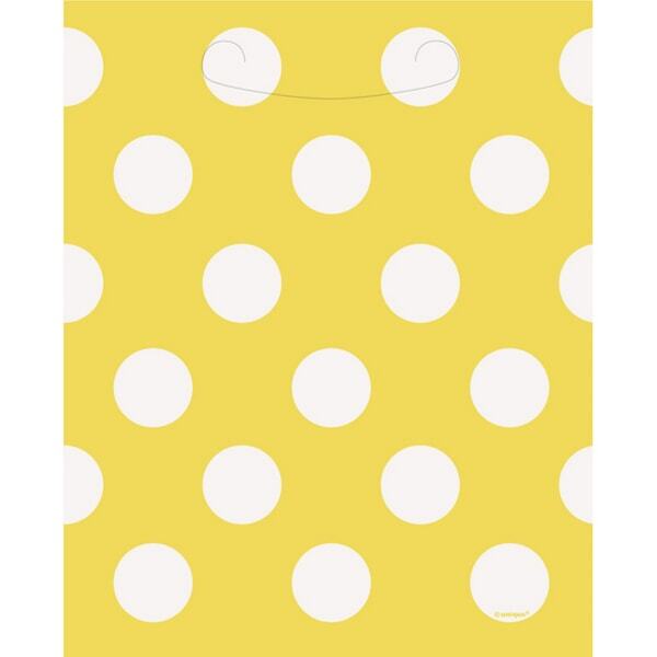 Unique Party Polka Dot Loot/Gift Bags (Pack Of 8)