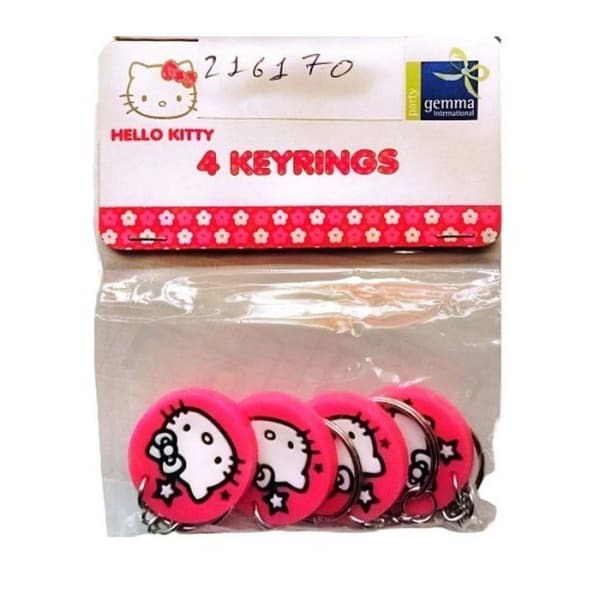 Hello Kitty Printed Keyring (Pack of 4)